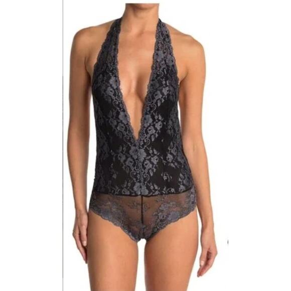 Wishlist Two Tone Lace Halter Teddy, Size 8, NWT - Picture 14 of 14